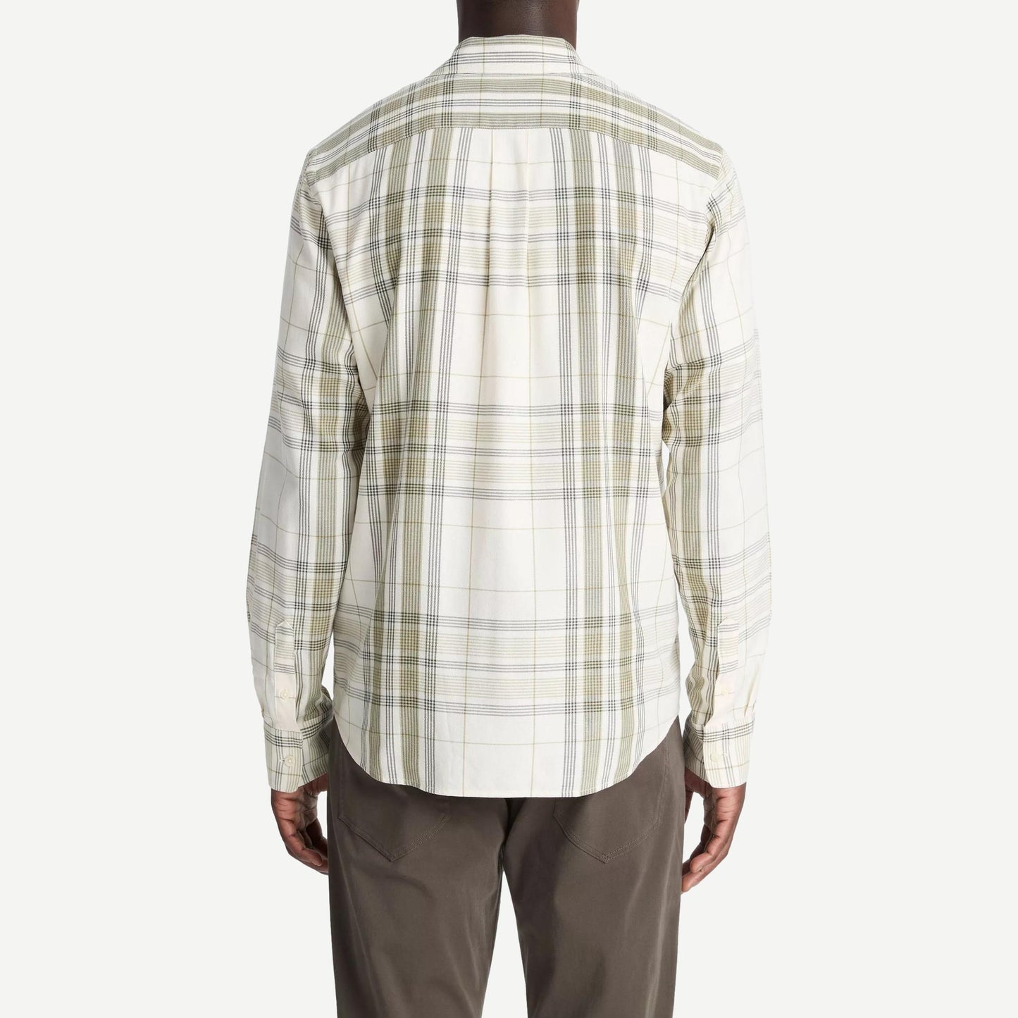 Dunluce Plaid L/S Shirt - Blanco/Driver Green - Galvanic.co