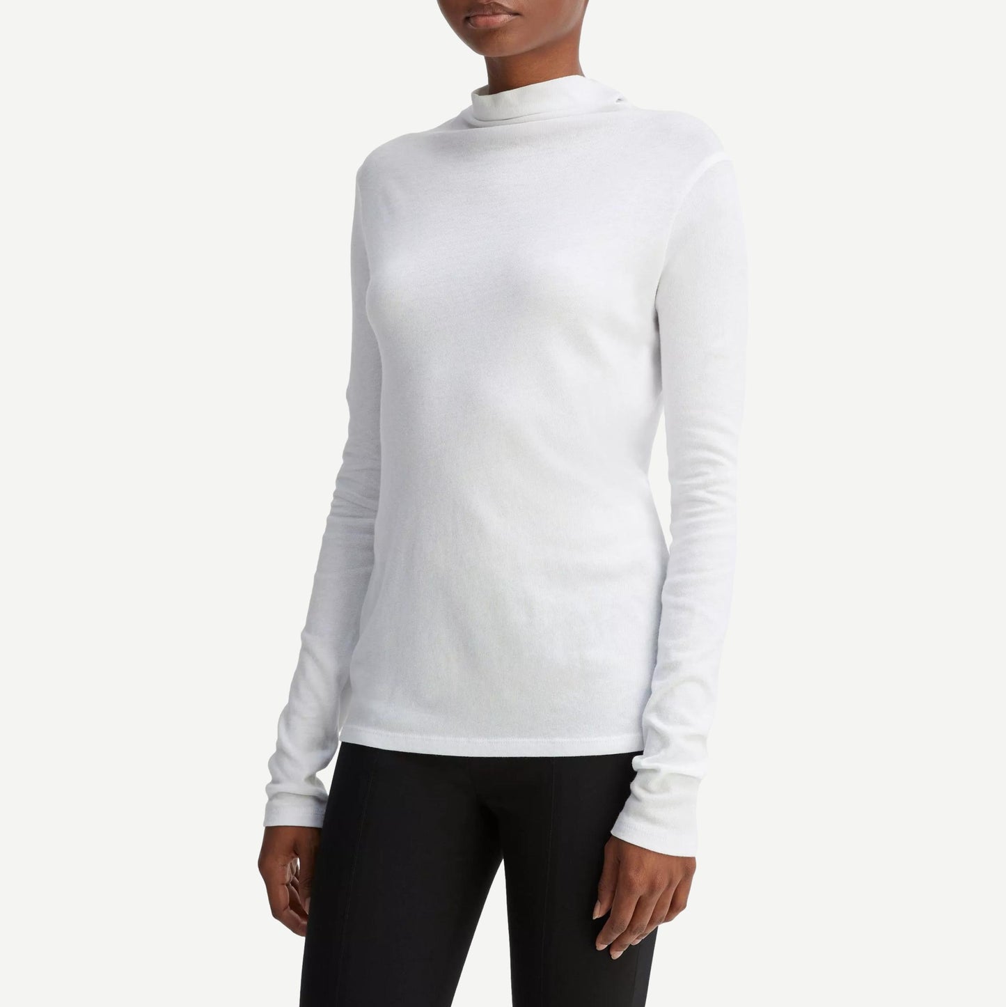 Essential Long Sleeve Turtleneck - Optic White - Galvanic.co