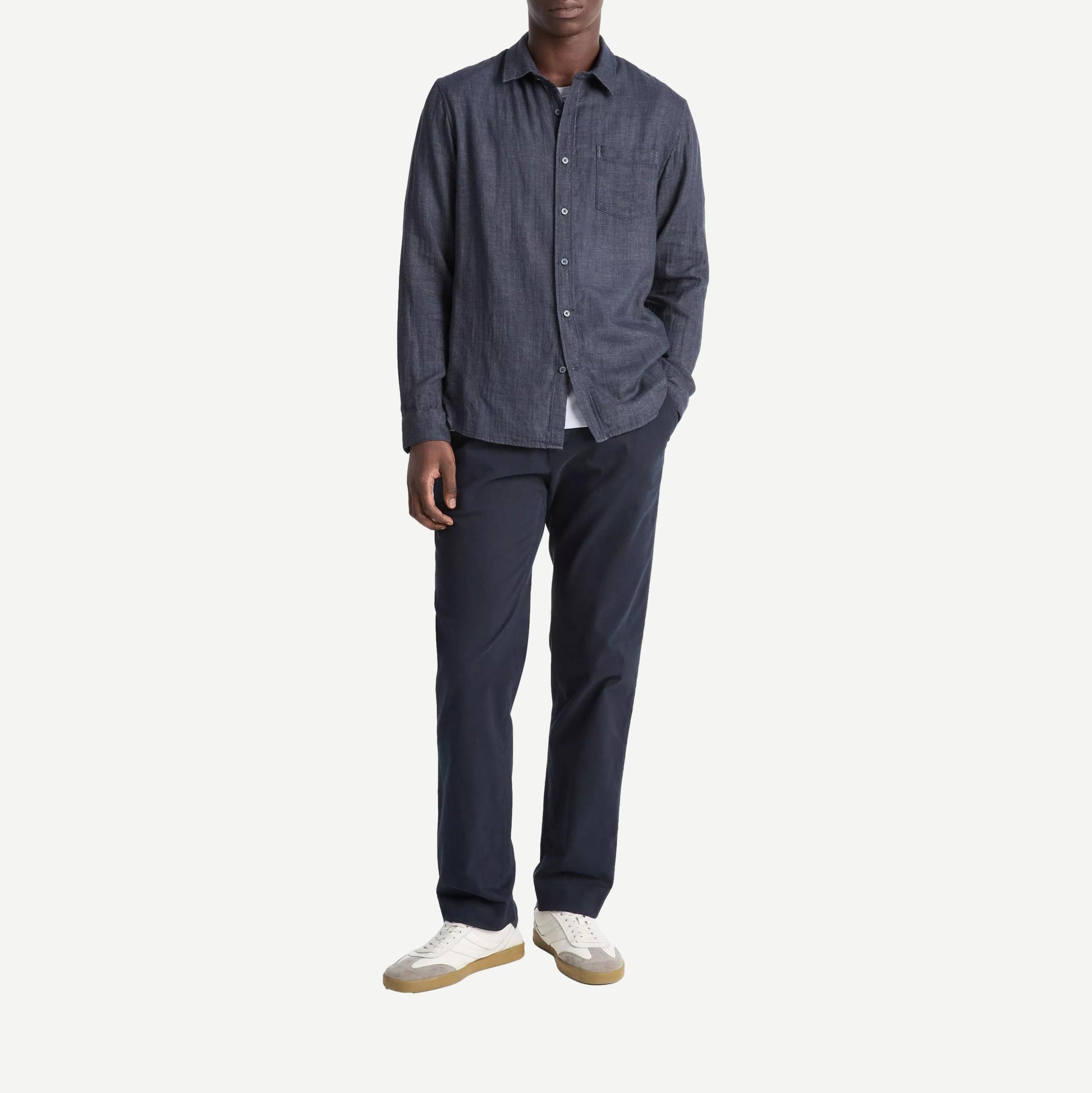 Heathered Double Face L/S Shirt - Coastal - Galvanic.co