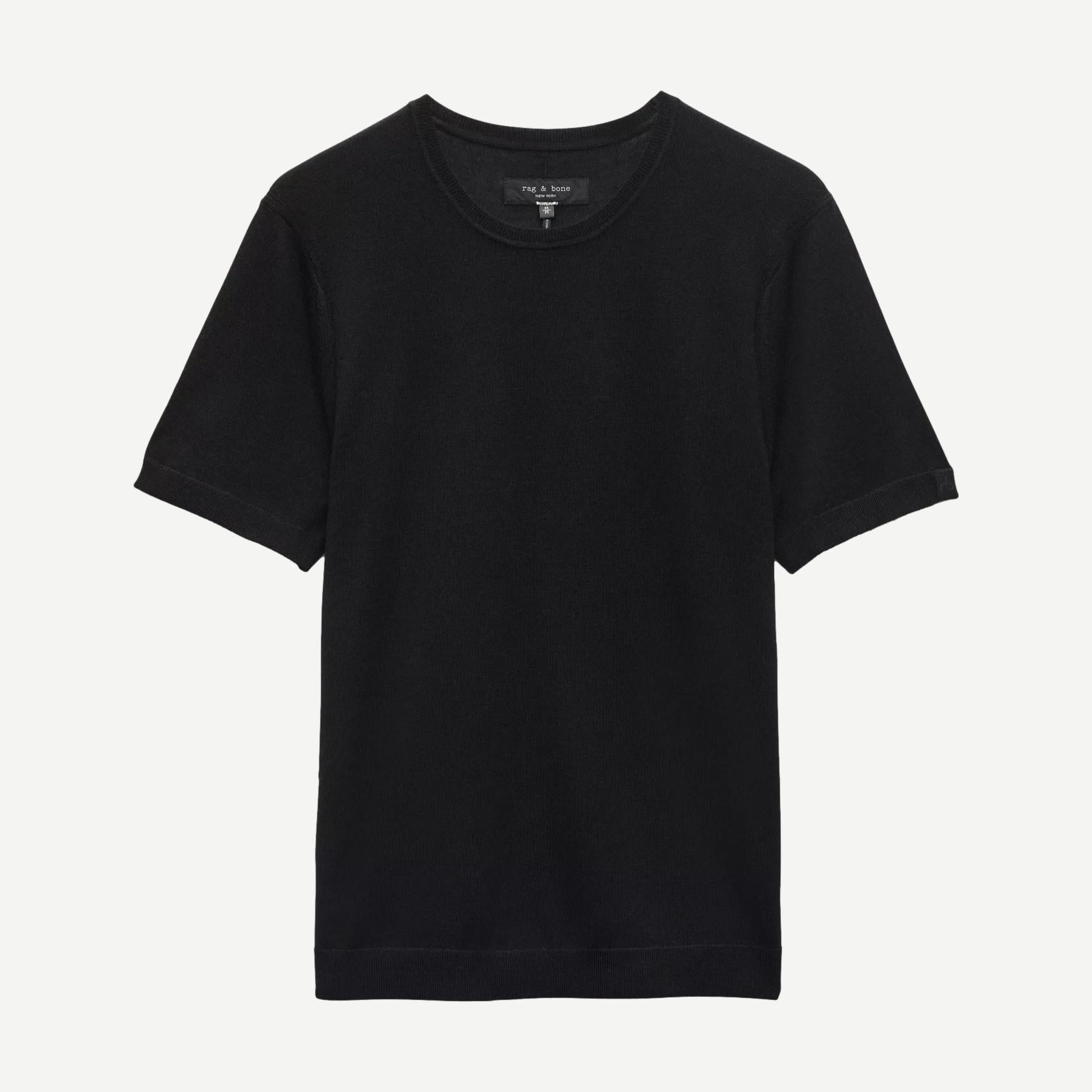 Aulton Knit SS Tee - Black - Galvanic.co
