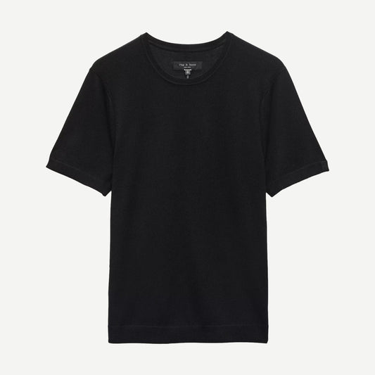 Aulton Knit SS Tee - Black - Galvanic.co