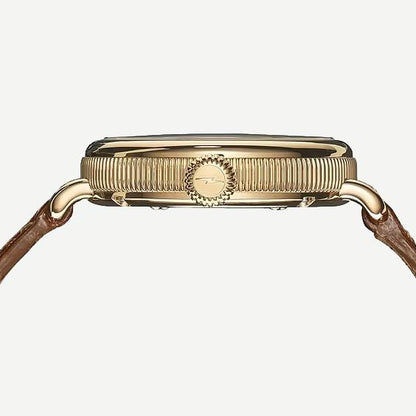 Birdy Moon Phase 34mm Tan Leather - White