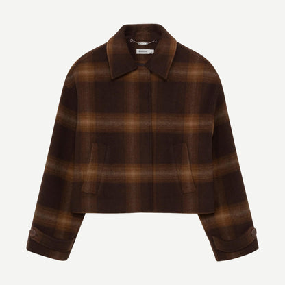 Colby Plaid Jacket - Chocolate Plaid - Galvanic.co