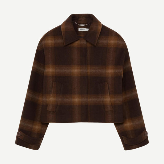 Colby Plaid Jacket - Chocolate Plaid - Galvanic.co