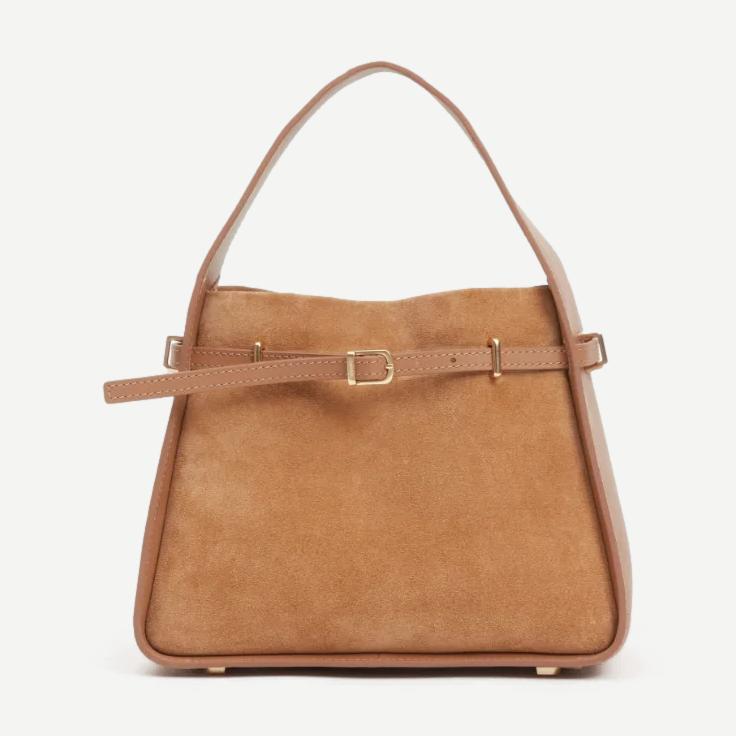 Cleo Small Suede Bucket Bag - Galvanic.co