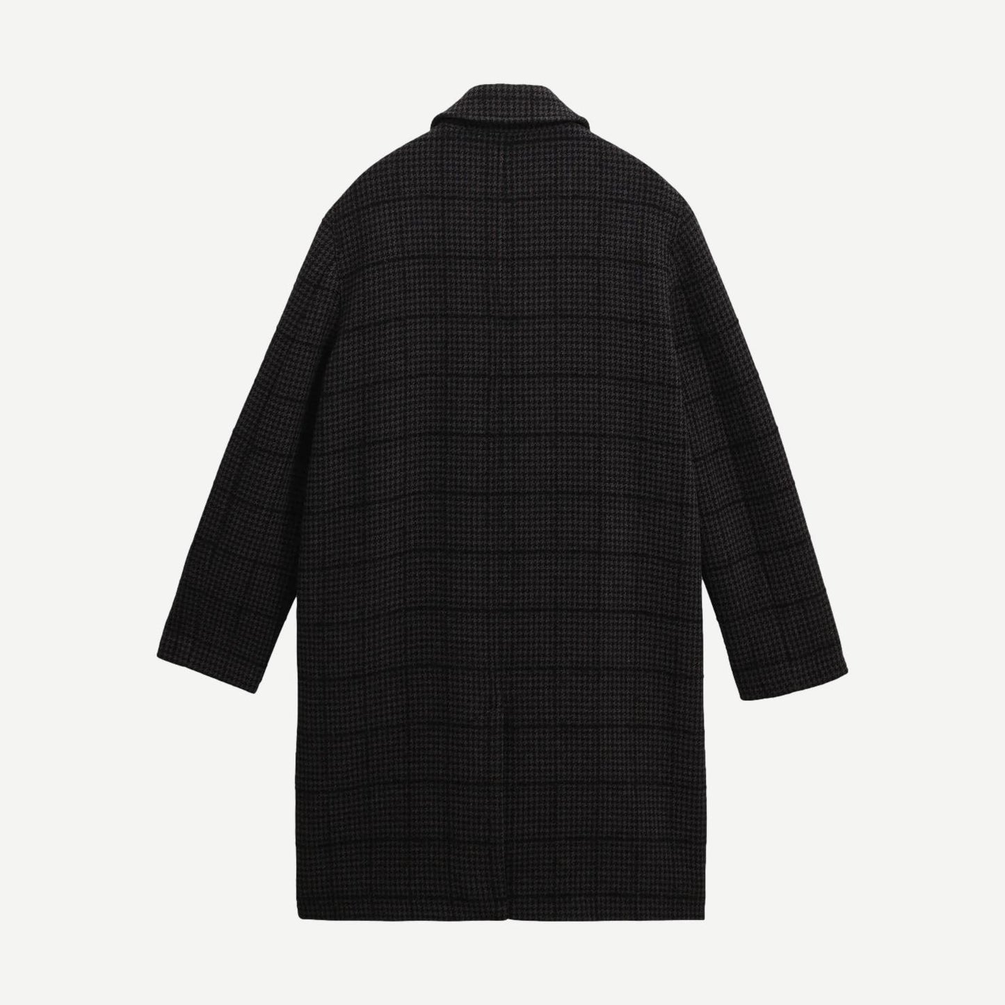 Stan Coat - Navy / Grey Puppytooth Check - Galvanic.co