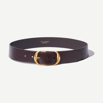 Nili Belt - Dark Brown w/ Antique Brass - Galvanic.co