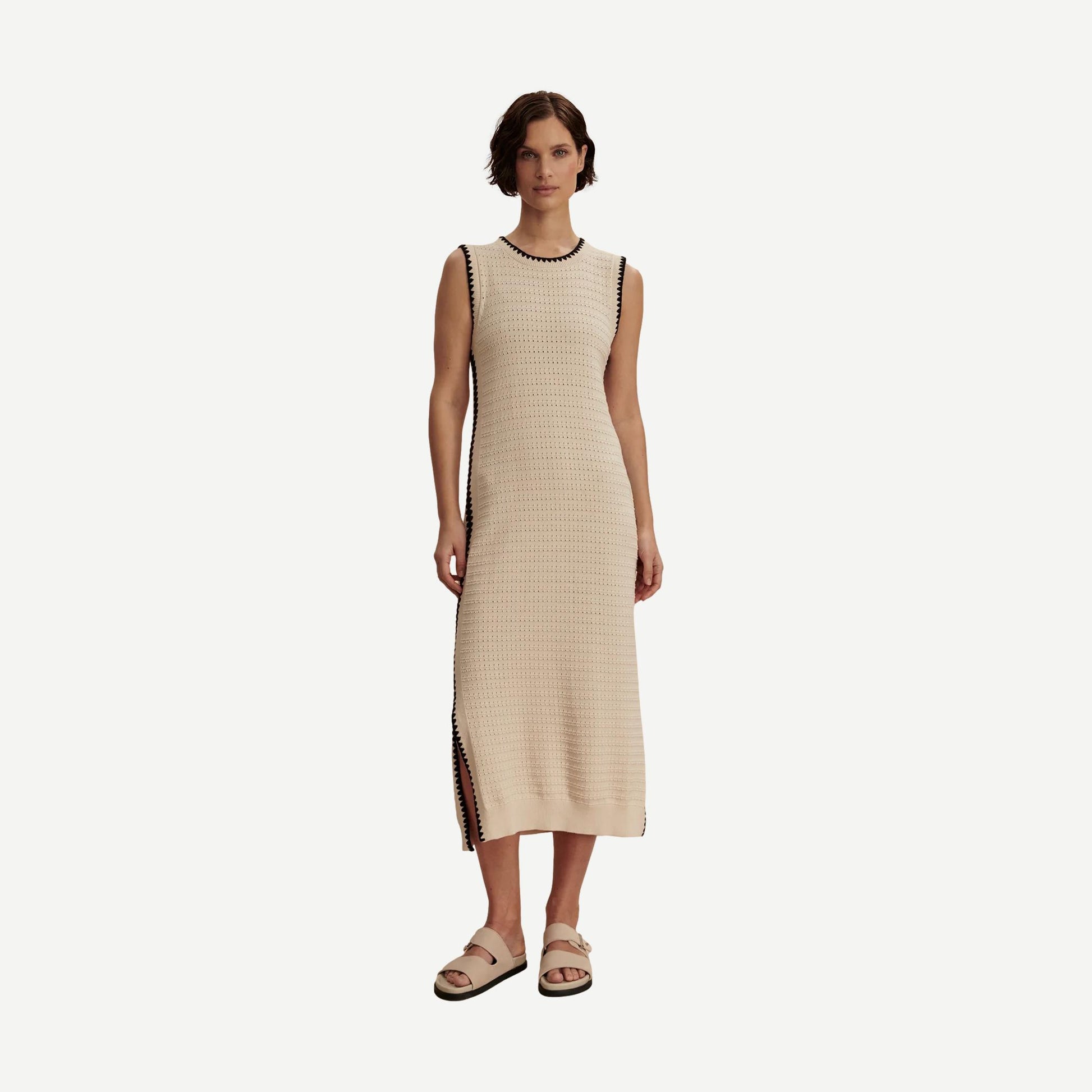 Dwight Tank Knit Dress - Birch - Galvanic.co