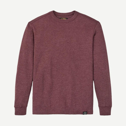 Waffle Knit Thermal Crewneck - Dark Port Heather