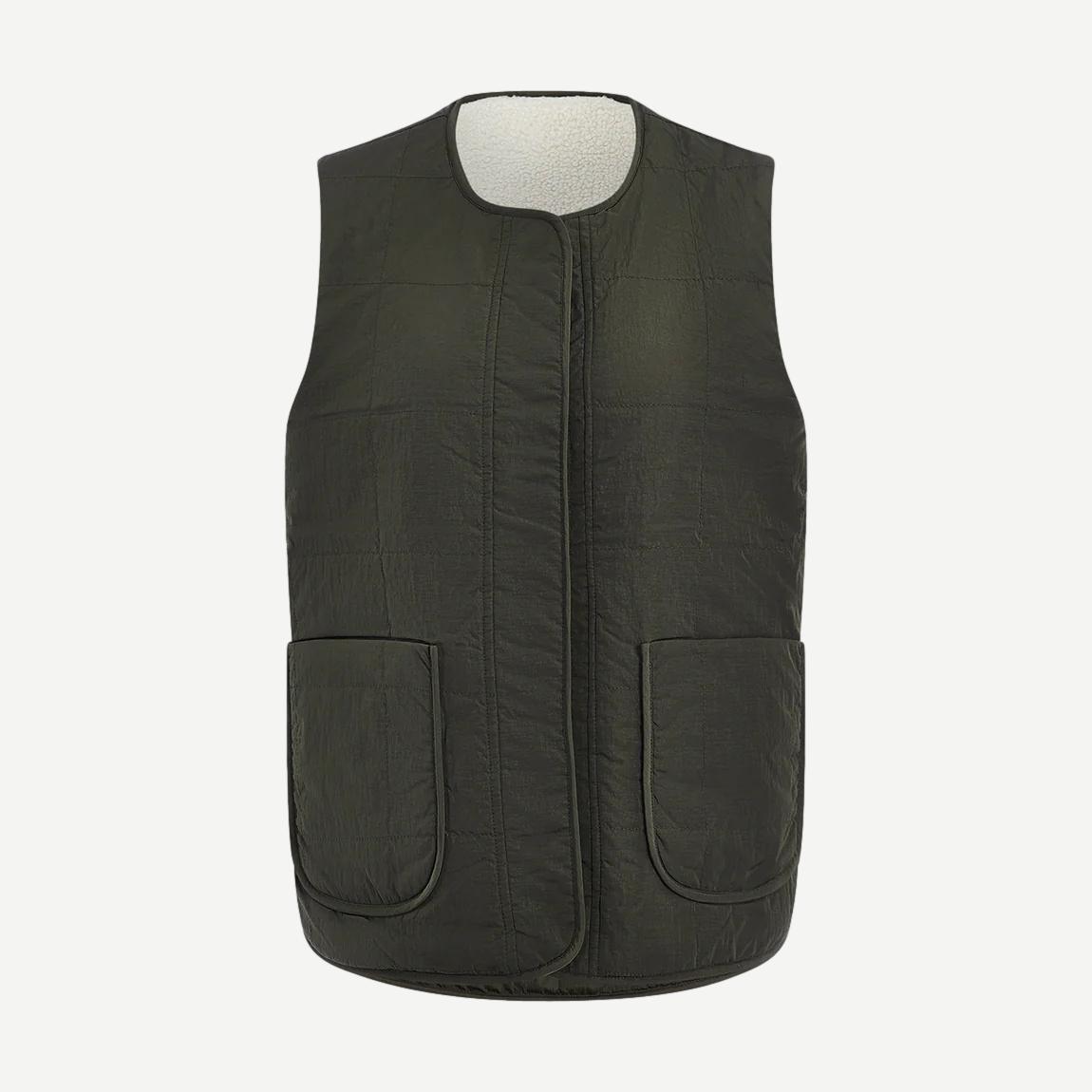 Audrea Reversible Gilet - Sandshell/Forest Night