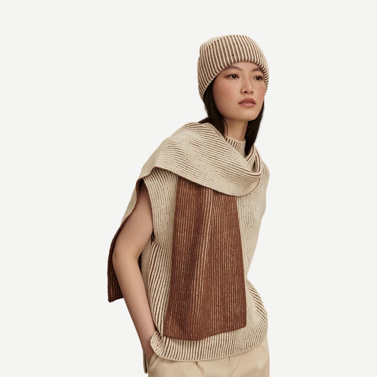 Deville Plated Scarf - Cocoa Dust