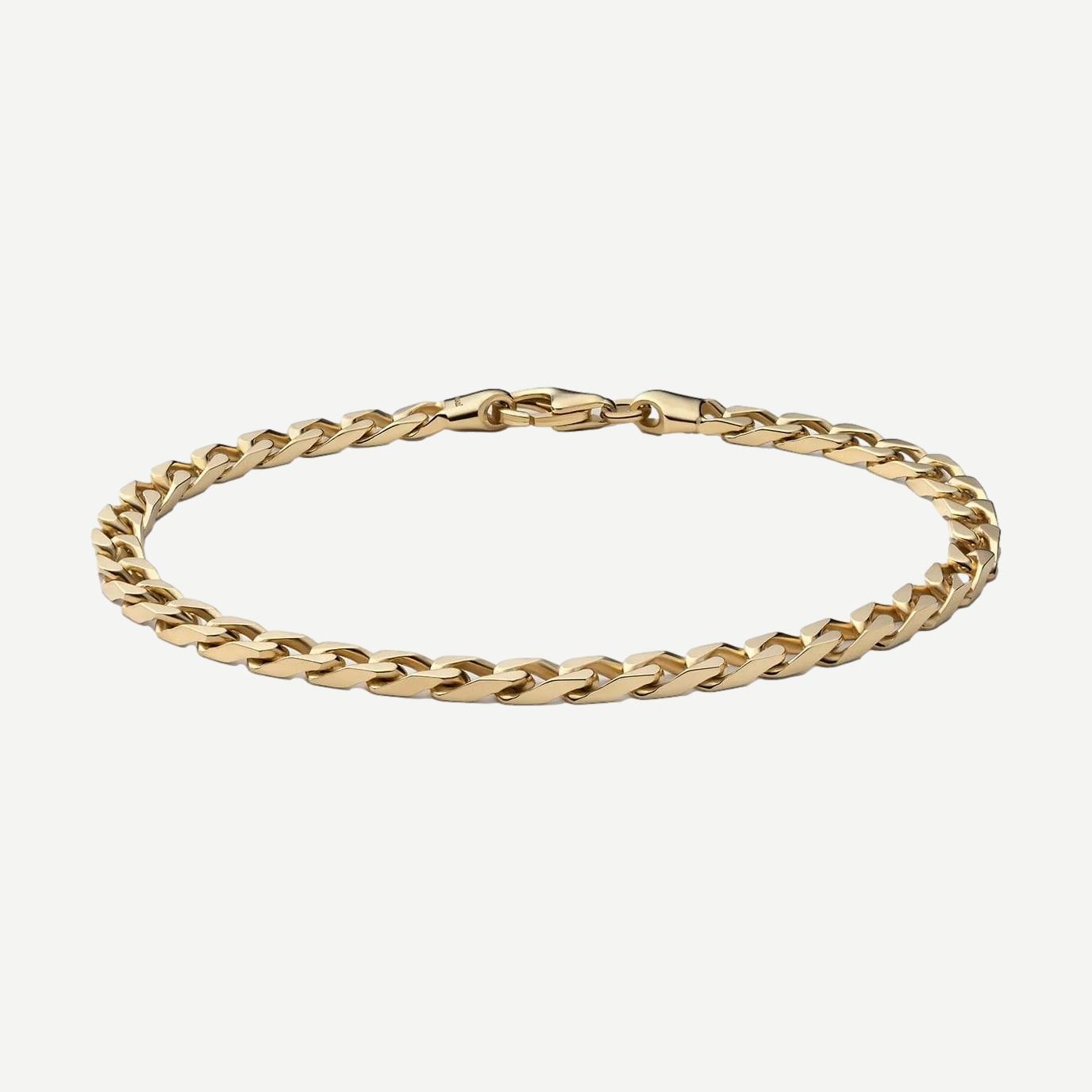 4mm Cuban Chain Bracelet - Gold Vermeil - Galvanic.co
