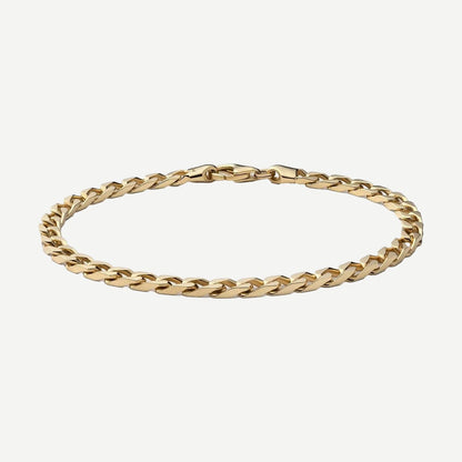 4mm Cuban Chain Bracelet - Gold Vermeil - Galvanic.co