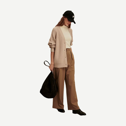 Sitges Button Through Knit - Cement