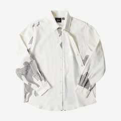 Repeated Horse Shirt - Off White - Galvanic.co