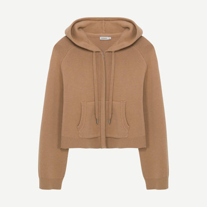 Dakota Cropped Hoodie - Camel