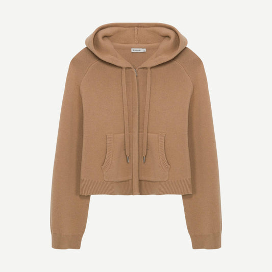Dakota Cropped Hoodie - Camel