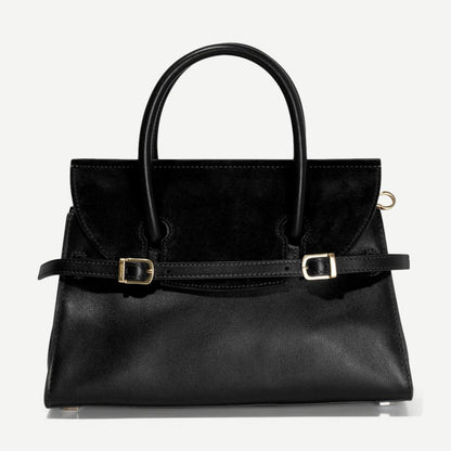 River Small Suede Top Handle Bag