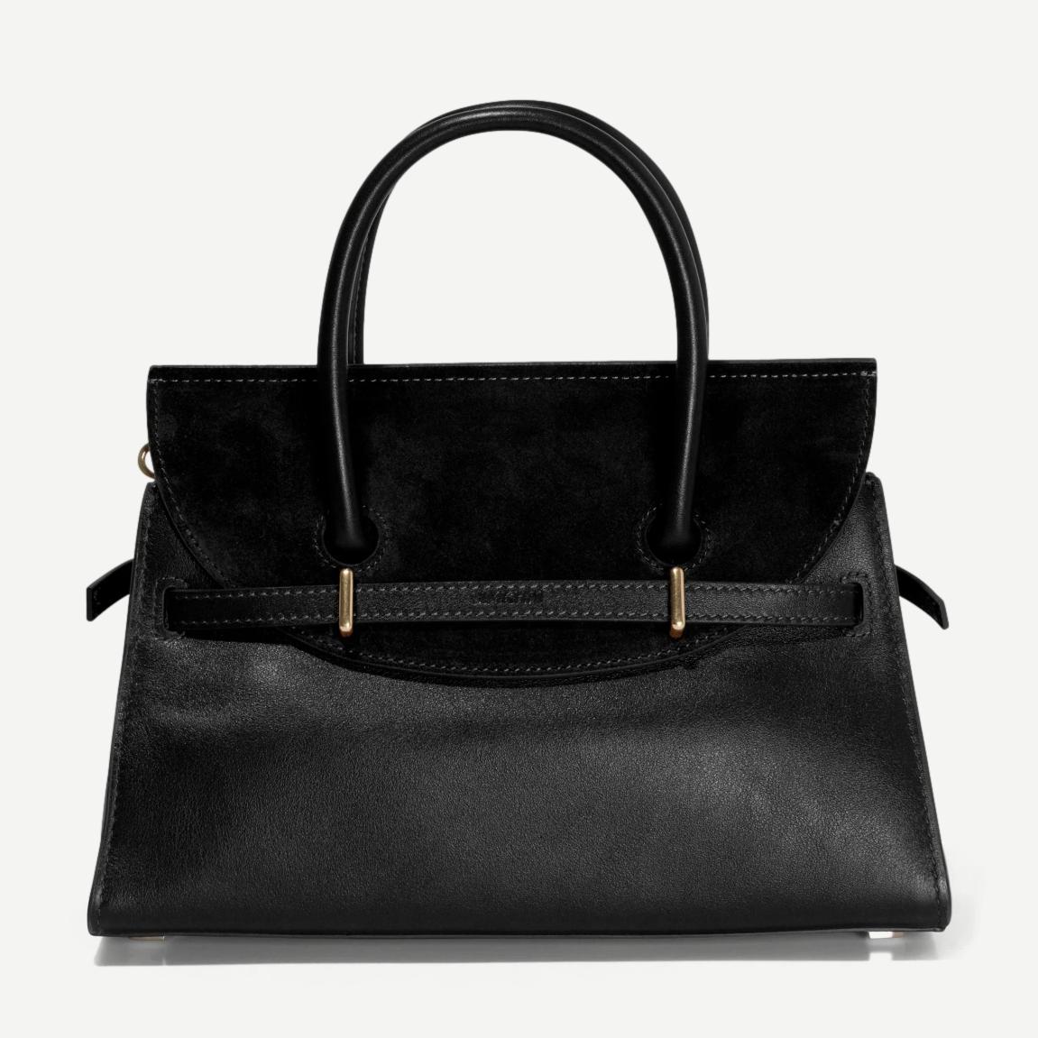 River Small Suede Top Handle Bag