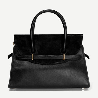 River Small Suede Top Handle Bag