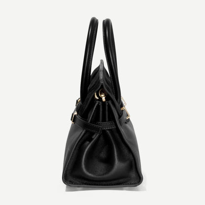 River Small Suede Top Handle Bag