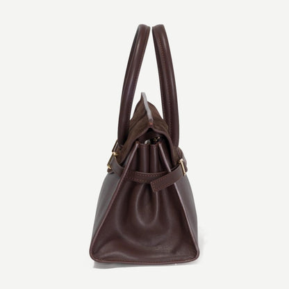 River Small Suede Top Handle Bag