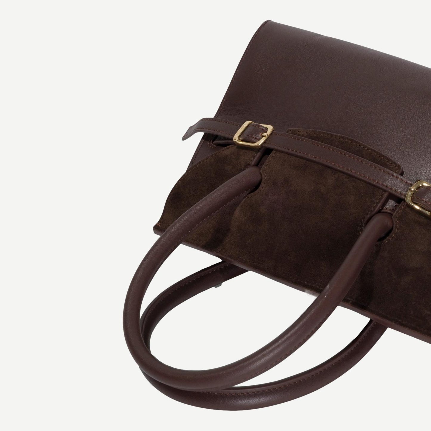River Small Suede Top Handle Bag