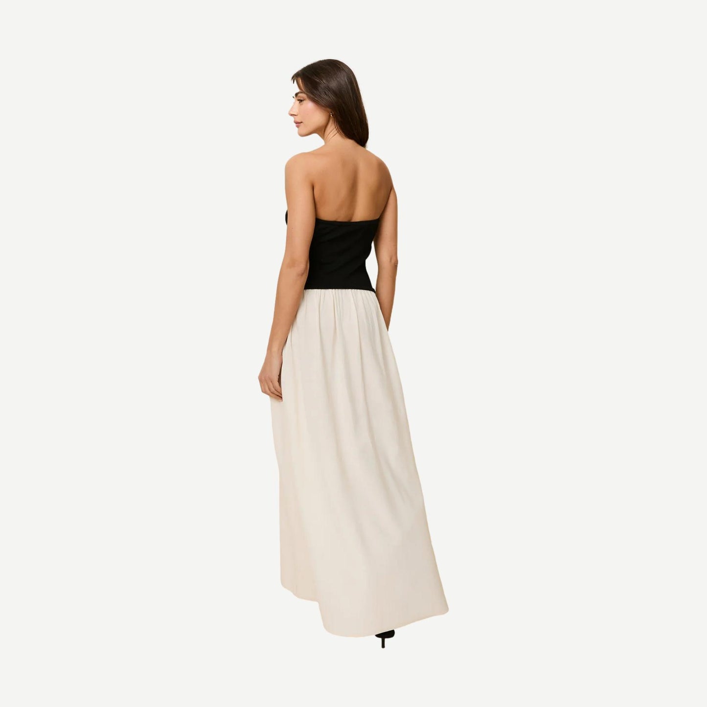 The Strapless Soglio Dress - Brule Noir