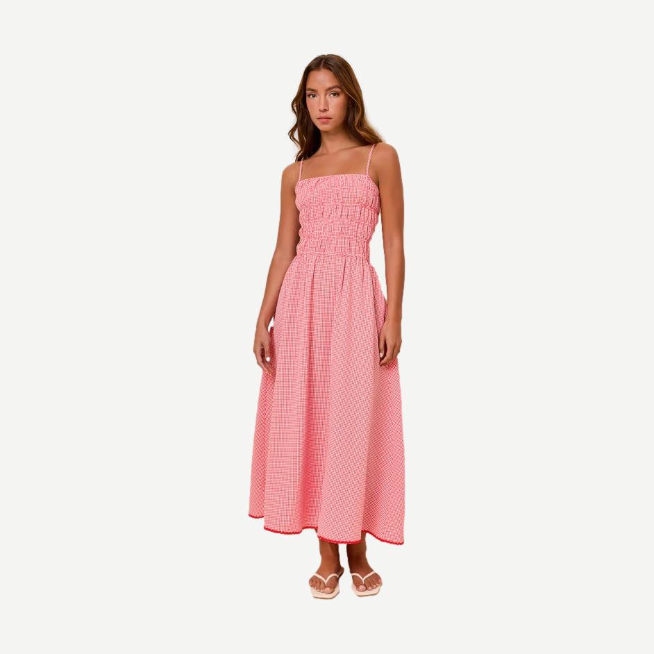 The Delta Dress - Lipstick Red Gingham