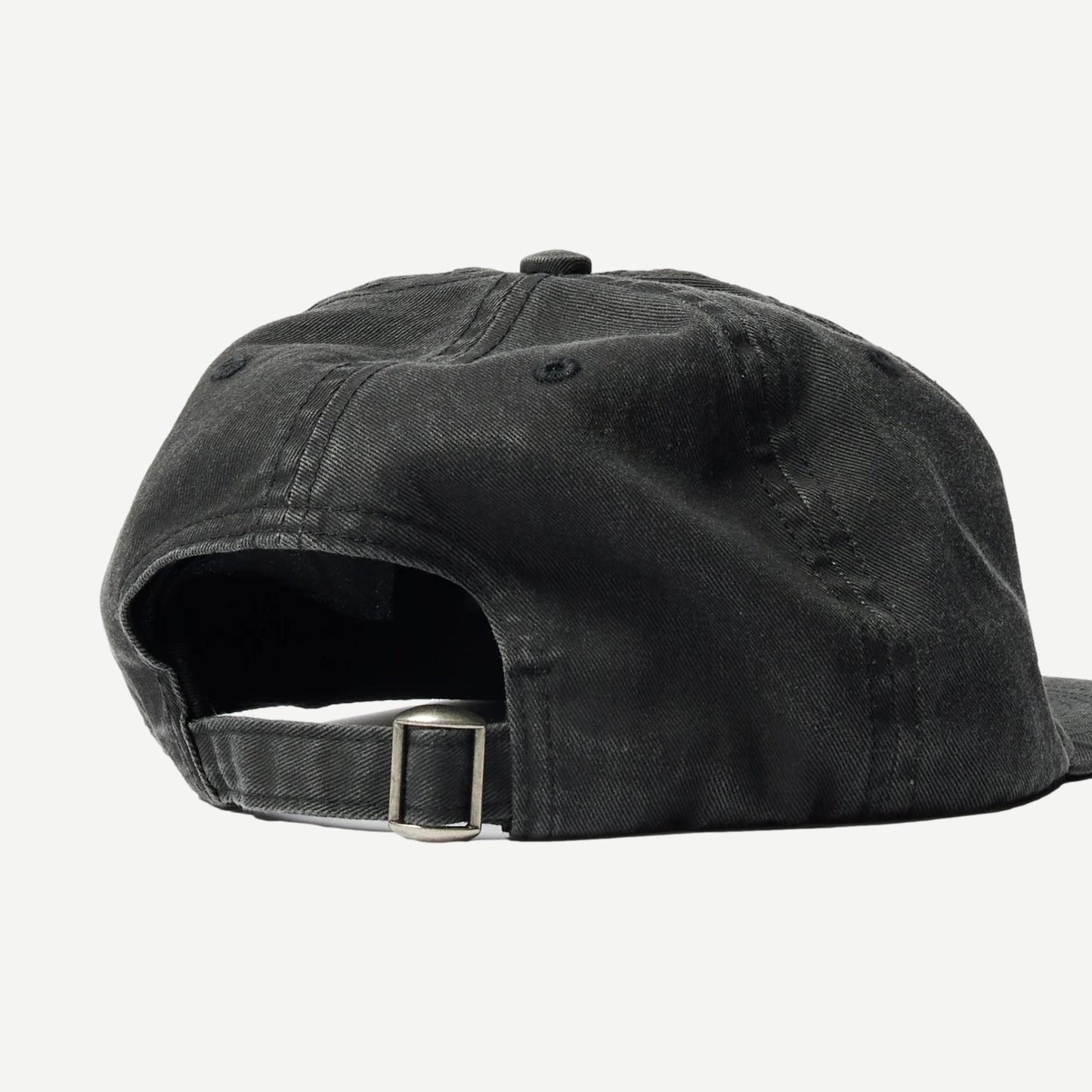 Black "End The 6 Panel Hat" by Parra, stylish six-panel cap with minimal branding and a classic design.