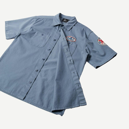 Gas Station SS Button Up - Blue - Galvanic.co