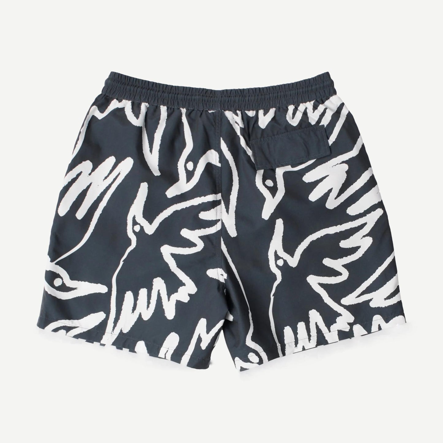 Birds Fly Free Swim Shorts - Black - Galvanic.co