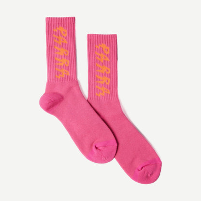 Spiked Logo Socks - Pink - Galvanic.co