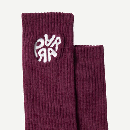 1976 Logo Crew Socks - Purple - Galvanic.co