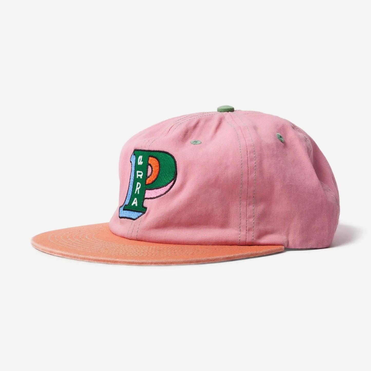 Slanted P 6 Panel Hat - Pink