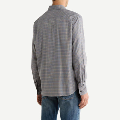 Genesse Plaid L/S Button Up - Steel Blue - Galvanic.co
