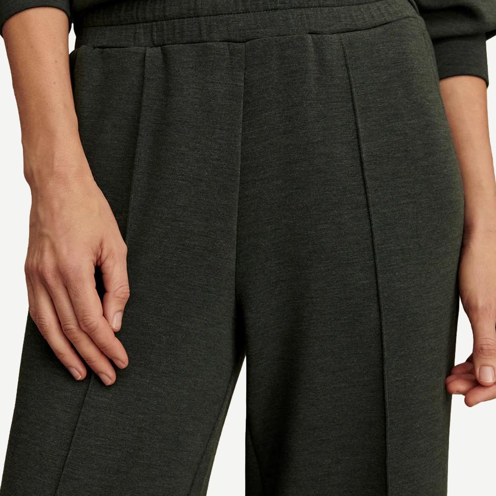 The Wide Leg Pant - Olive Marl