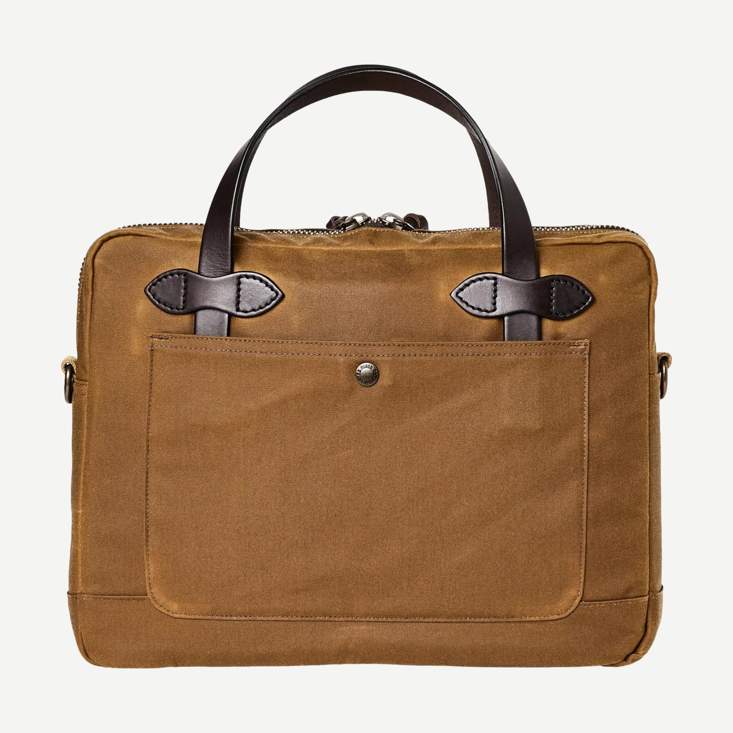 Tin Cloth Compact Briefcase - Dark Tan