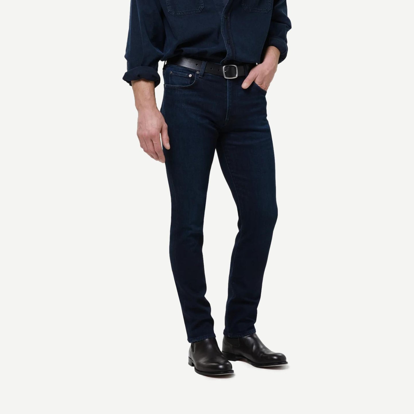 Adler Slim Cotton Silk Denim - Indio