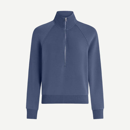 Selene Half Zip Sweat - Bijou Blue - Galvanic.co