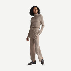 Ravena Rib Knit High Neck Top - Fungi - Galvanic.co