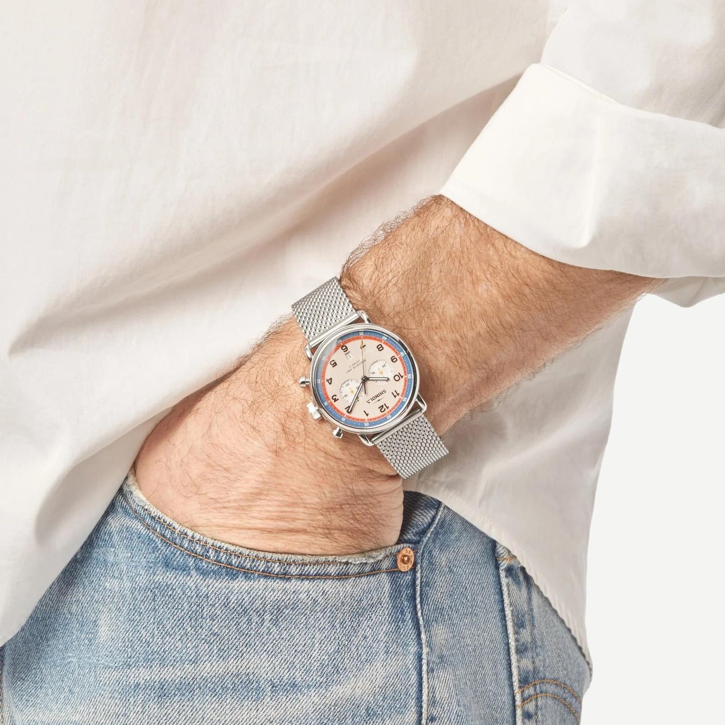 Canfield Model C56 2 Eye Chrono 43MM - Cream