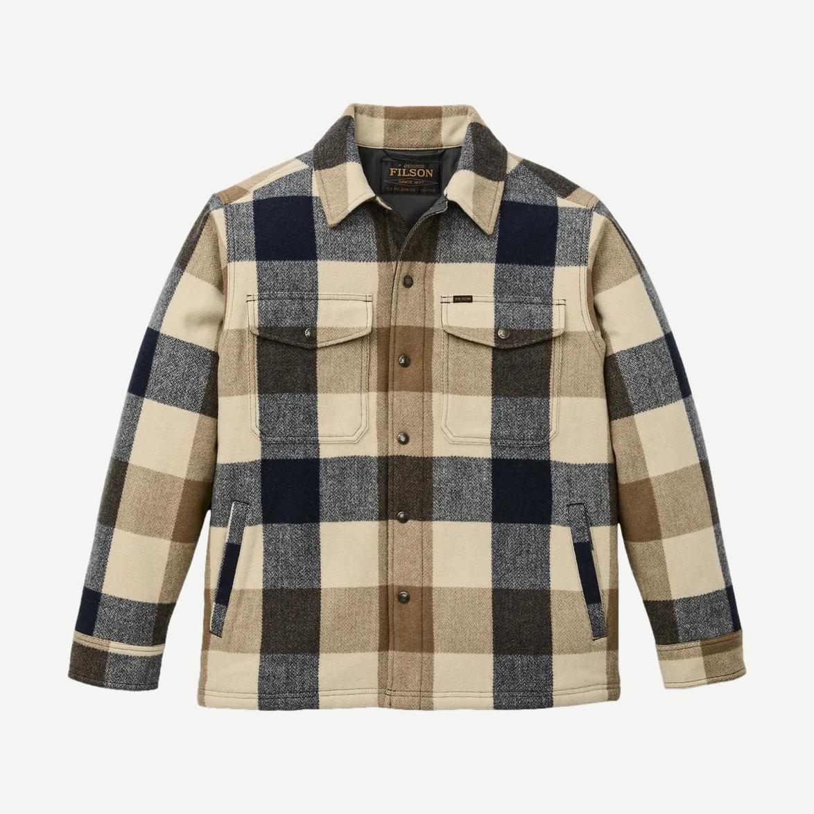 Spokane Insulated Jac Shirt - Cream/Navy