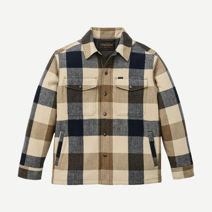 Spokane Insulated Jac Shirt - Cream/Navy