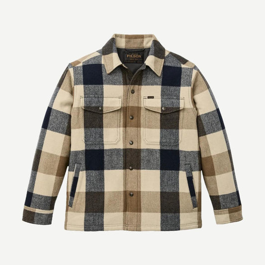 Spokane Insulated Jac Shirt - Cream/Navy