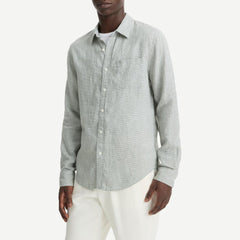 Classic Fit L/S Placket Shirt - Broad Leaf/Optic White - Galvanic.co