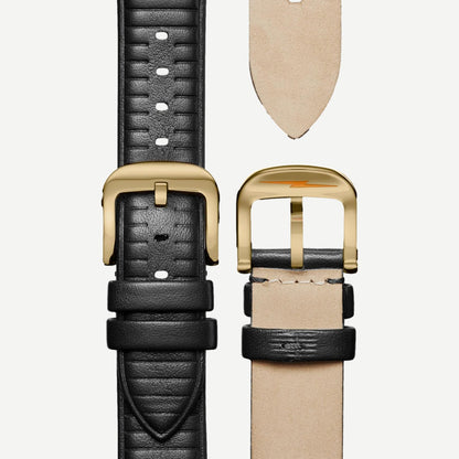 Mechanic 3H 39mm Black Leather - Black
