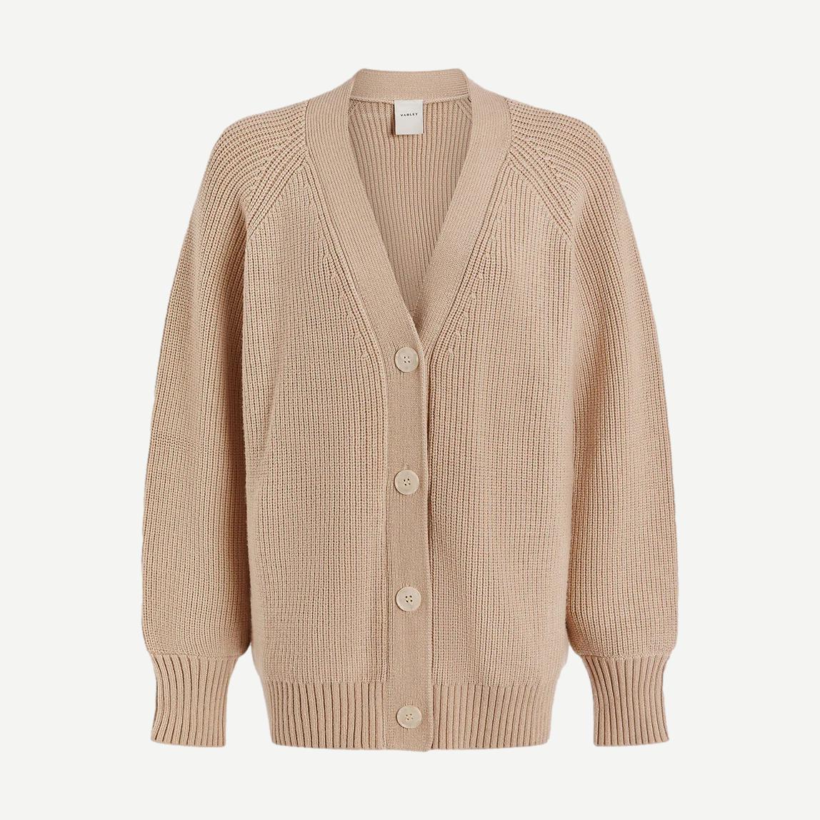 Sitges Button Through Knit - Cement