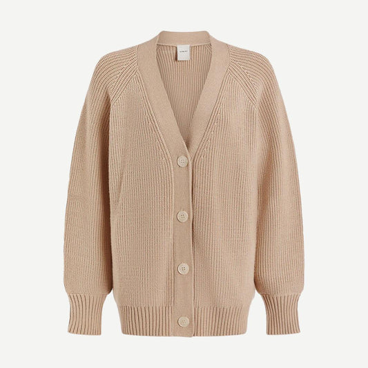 Sitges Button Through Knit - Cement