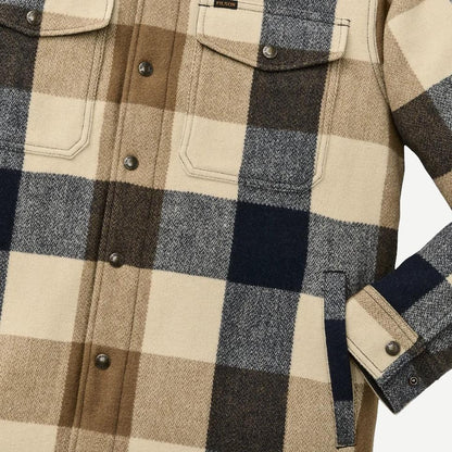 Spokane Insulated Jac Shirt - Cream/Navy
